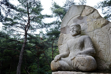 Wall Mural - Seated Stone Buddha in Gyeongju-si, South Korea.