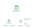 Medical cross vector and health  illustration design template logo
