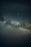 Fototapeta Na sufit - Real Night Sky Stars With Milky Way Galaxy. Natural Starry Sky Black Background