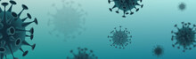 Coronavirus COVID-19 Or Monkeypox Microbiology And Virology Concept Banner