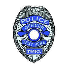 Police Officer Badge Decorative Design Template - VECTOR