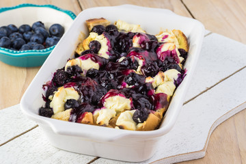 Wall Mural - Blueberry cream cheese french toast casserole.