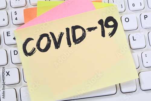 Cuadros en Lienzo COVID-19 COVID Corona virus coronavirus disease ill illness health care message