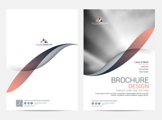 Wall Mural - brochure or flyer layout template, annual report cover design background