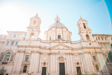 Church Sant Agnese In Agone On Piazza Navona In Rome.