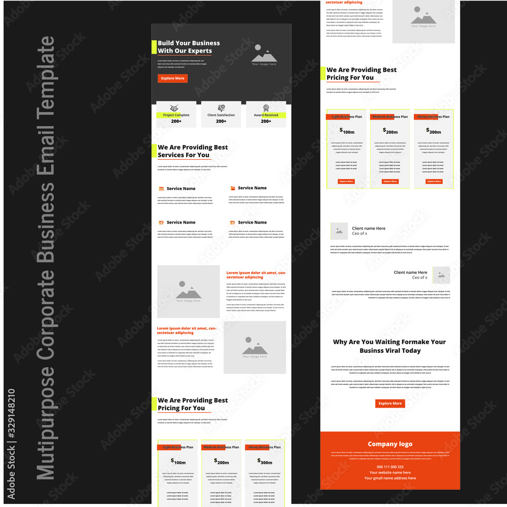 Latest multipurpose corporate business email template Design