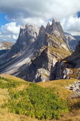 Poster - Geislergruppe or Gruppo dele Odle, Italian Dolomites