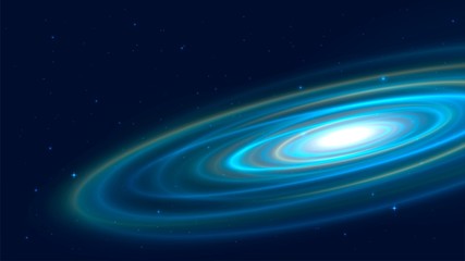 Wall Mural - galaxy made of glowing circles, space object