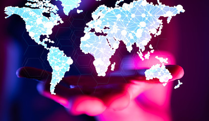 Global network and data exchanges over the world