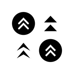 Wall Mural - arrow up icons. swipe up icon set isolated in white background. scroll pictogram for web.