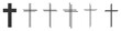 Set of Christian Cross vector icons.
