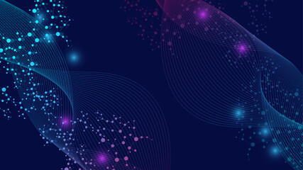 Wall Mural - structure molecule and communication. dna, atom, neurons. scientific concept for your design. connec