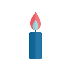 Sticker - Isolated candle flat style icon vector design