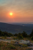 Fototapeta Na ścianę - Vertical Sunset Over Cadillac Mountain in Acadia National Park Maine
