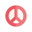 © Jeronimo Ramos - peace and love symbol flat style icon vector design