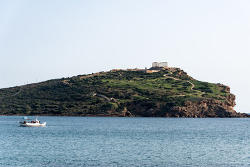 The temple of Poseidon, in Sounion cape, Greece