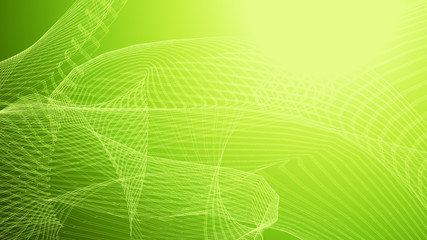 Wall Mural - dot green wave light screen gradient texture background. abstract technology big data digital backgr