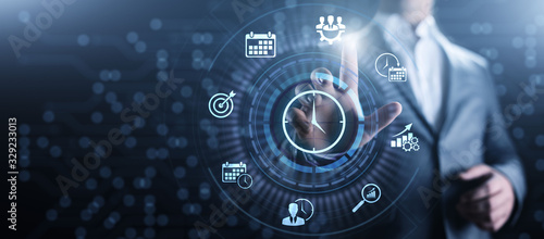 Cuadros en Lienzo Time management project planning business internet technology concept