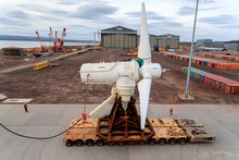 NIGG, SCOTLAND - 2017 MARCH 24. AHH’s 1.5MW Tidal Turbine Being Installed At Nigg To Capture Green Energy From Ocean Currents. 