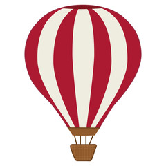 cartoon red hot air balloon vector. a cute design on isolated white background. printable eps 10 fil