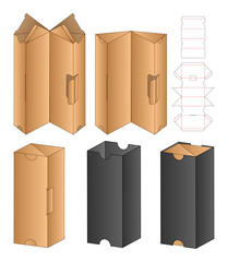 Box packaging die cut template design. 3d mock-up