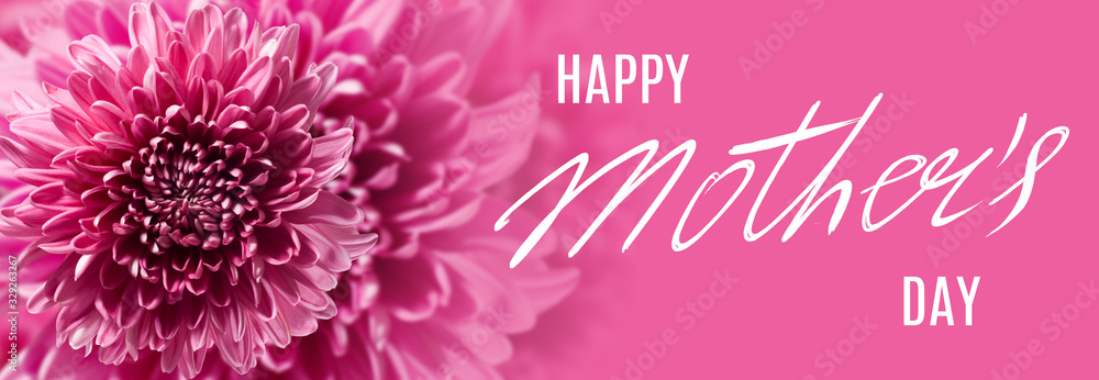 Mother's day greeting card with flowers Stock Photo | Adobe Stock