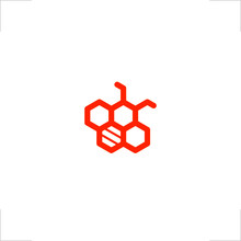 Hive Bee Logo Hexagon Design Geometric