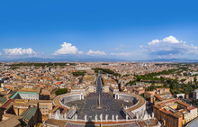 View From Sant Peters Basilica In Vatican - Rome Italy