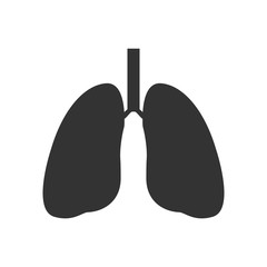  Icon lungs. Simple black vector illustration isolated on white