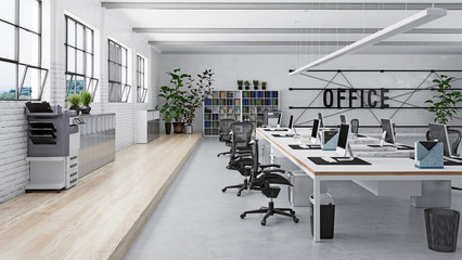 contemporary loft office