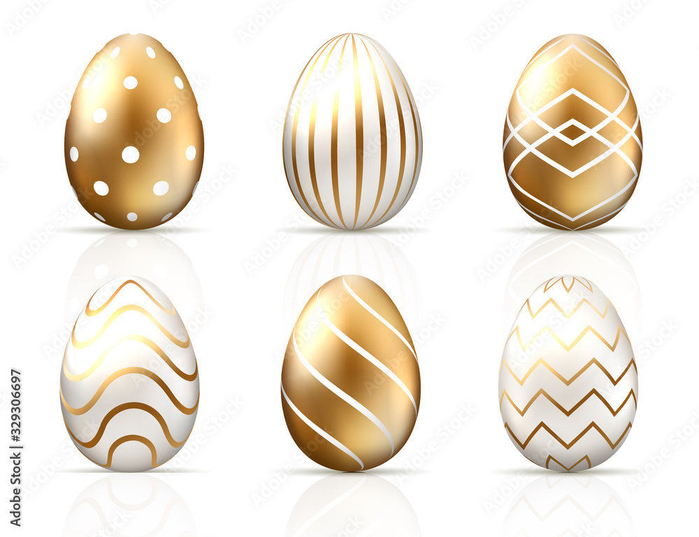 Easter eggs collection - obrazy, fototapety, plakaty 