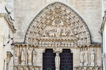 Detail view of Burgos spanish city in castilla y leon spain.