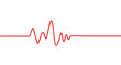 © Alano Design - Red heartbeat line icon. Pulse Rate Monitor. Vector illustration.