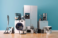 3d Render Of Home Appliances Collection Set
