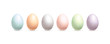 Pastel dyed easter eggs collection isolated on white background , Vector