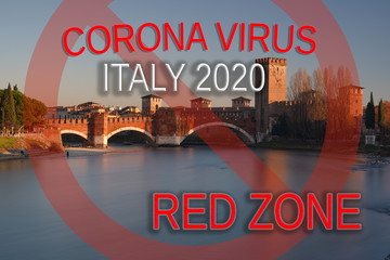 Corona Virus Italy, Red Zone, Covid 19