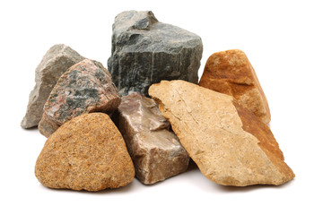 Poster - Rocks on a white background