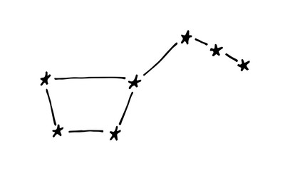 Wall Mural - hand drawn doodle vector cartoon sketch star constellation