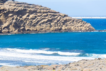 Beach at montana Pelada at sunny day, Tenerife, Spain