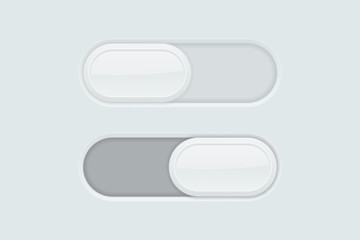 Wall Mural - Blank toggle switch buttons. User interface icons