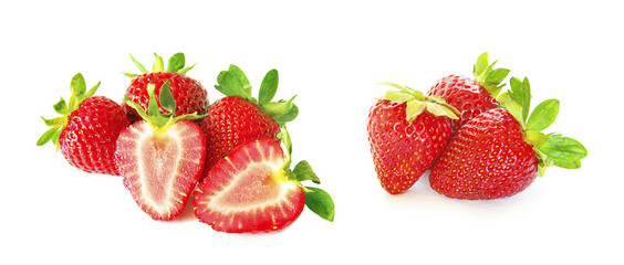 Sticker - Strawberry isolated on white background