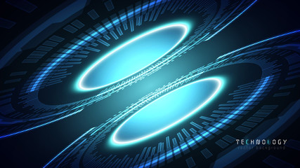Wall Mural - futuristic game interface technology abstract vector background,ui copy space cyberspace technology 
