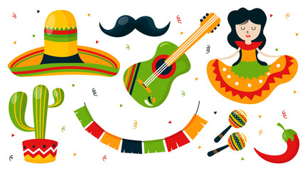 Cinco de mayo background illustration vector