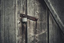 Locked Old Wooden Door