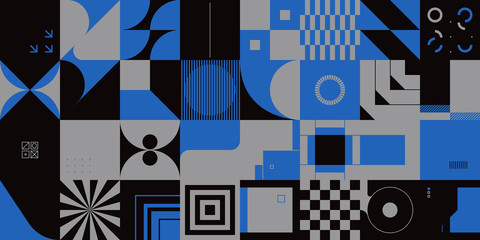 Wall Mural - duotone abstract vector pattern design