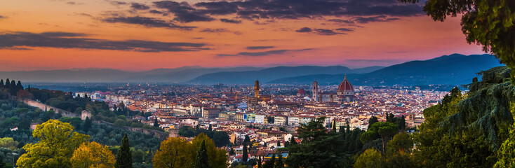 Wall Mural - Florence in the setting sun