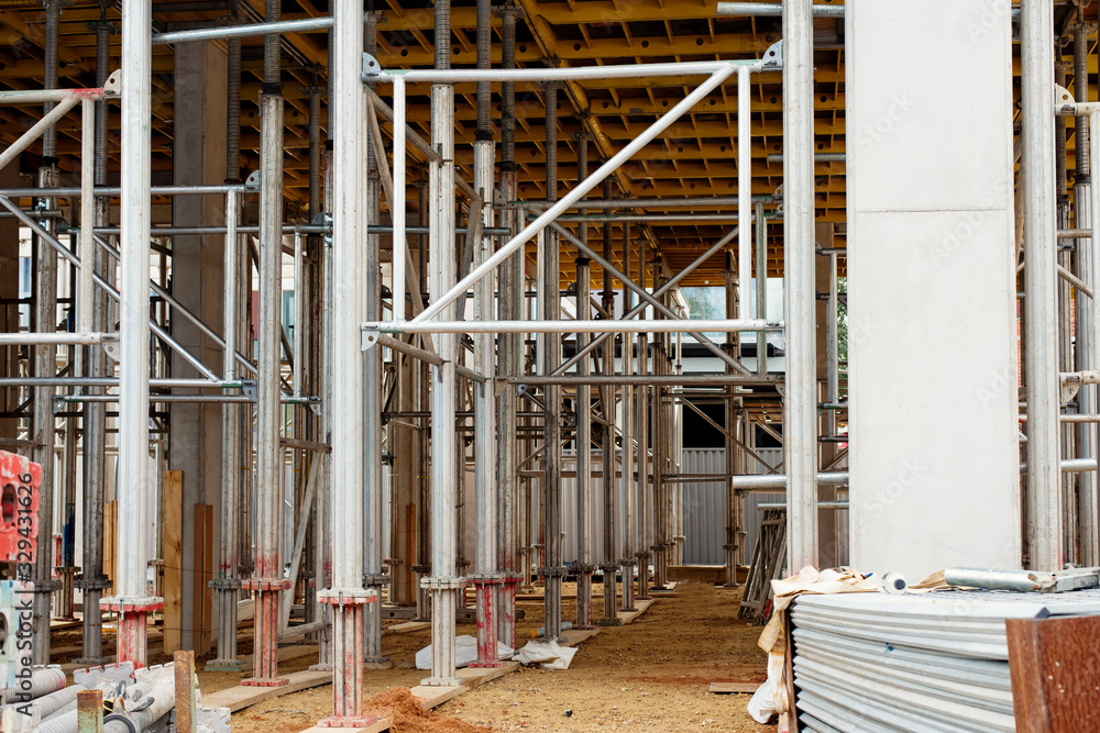 The falsework Decking system legs for construction of suspended ...