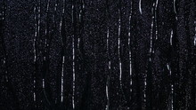 Rain Drops On Dark Glass Concept Of Autumn Weather