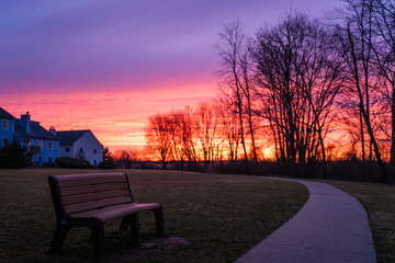 Wall Mural - Beautiful Sunrise in Plainsboro New Jersey