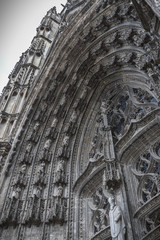 Wall Mural - architectural detail of the Roman Catholic cathedral Saint Gatien in Tours, France